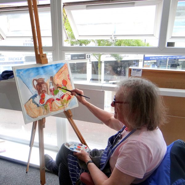 A Student Painting in Teignmouth