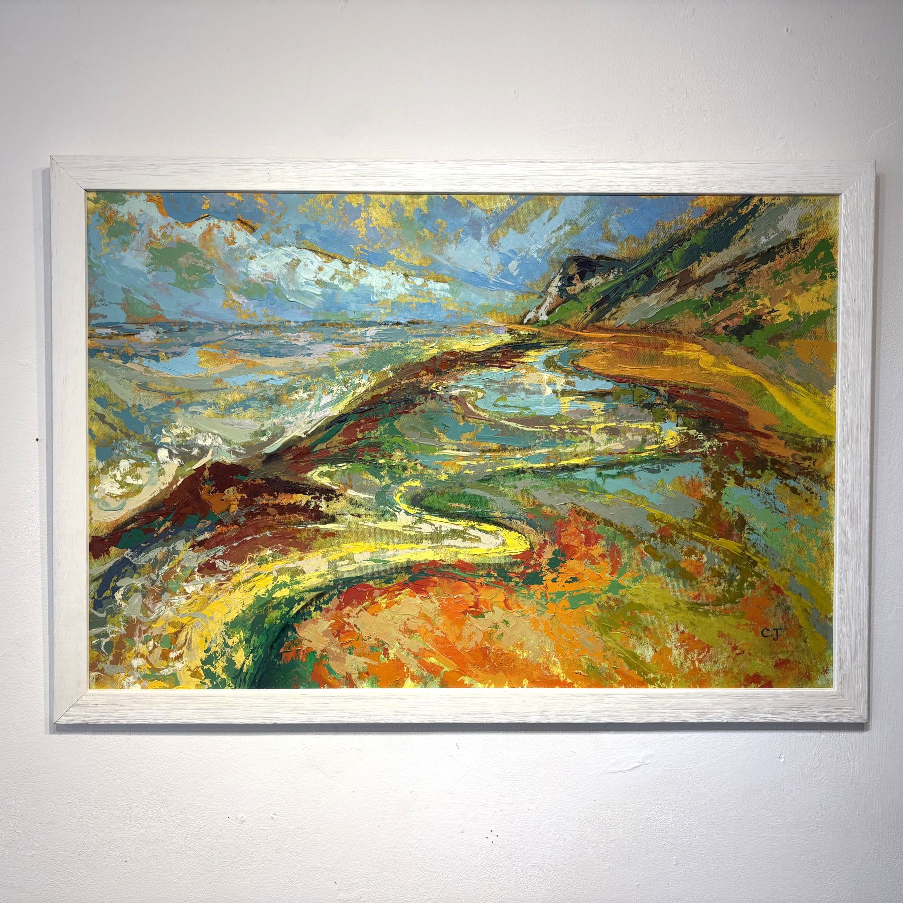 Devon Coastal Oil Painting by Clare Jenkinson