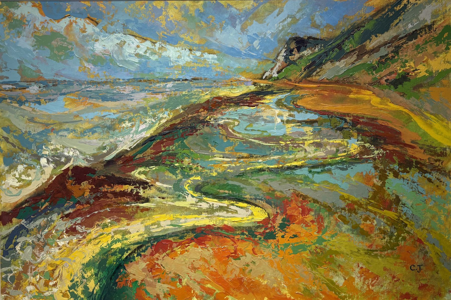 Devon Coastal Oil Painting