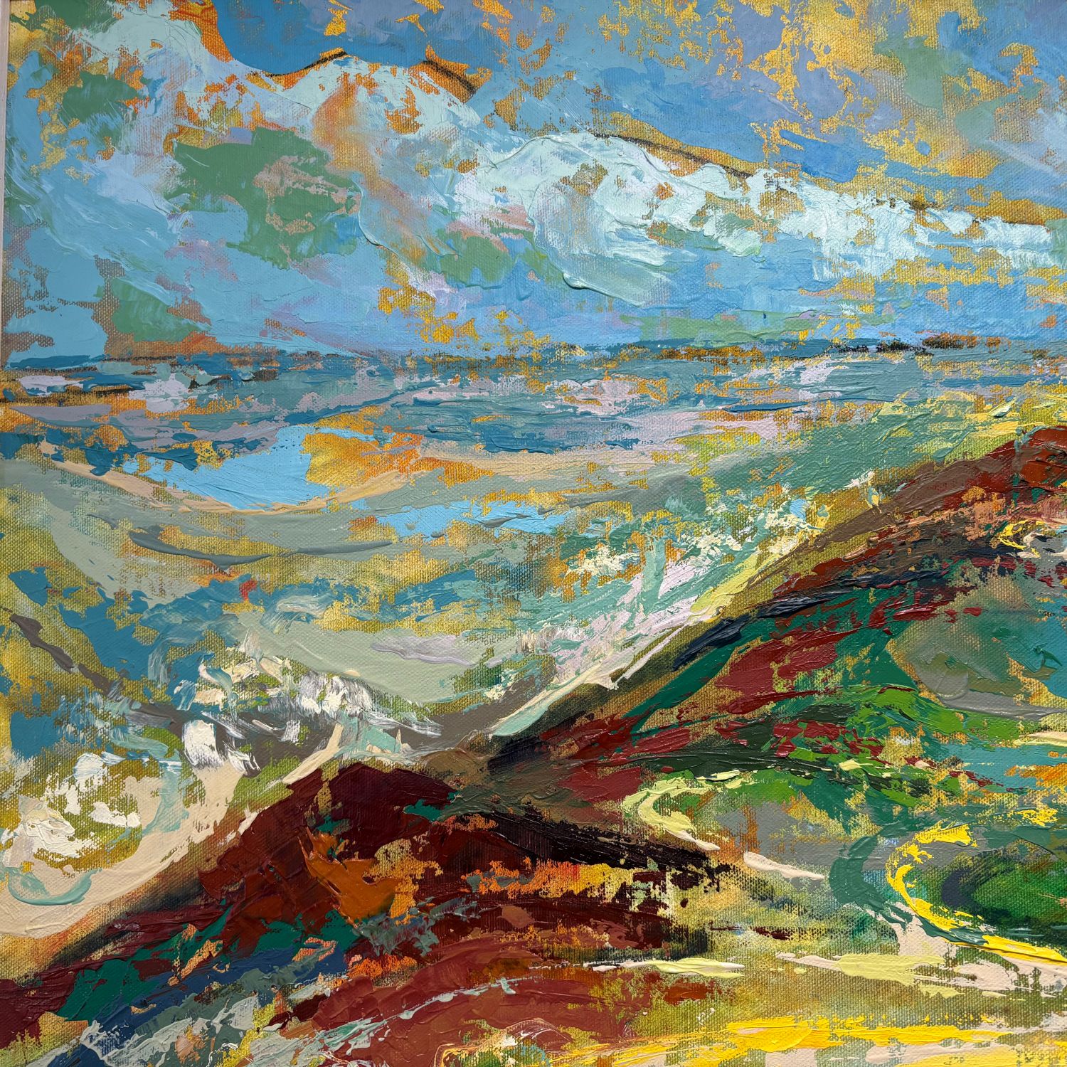 Devon Sea in Oil Painting