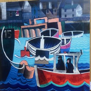 Boats in Teignmouth Painting