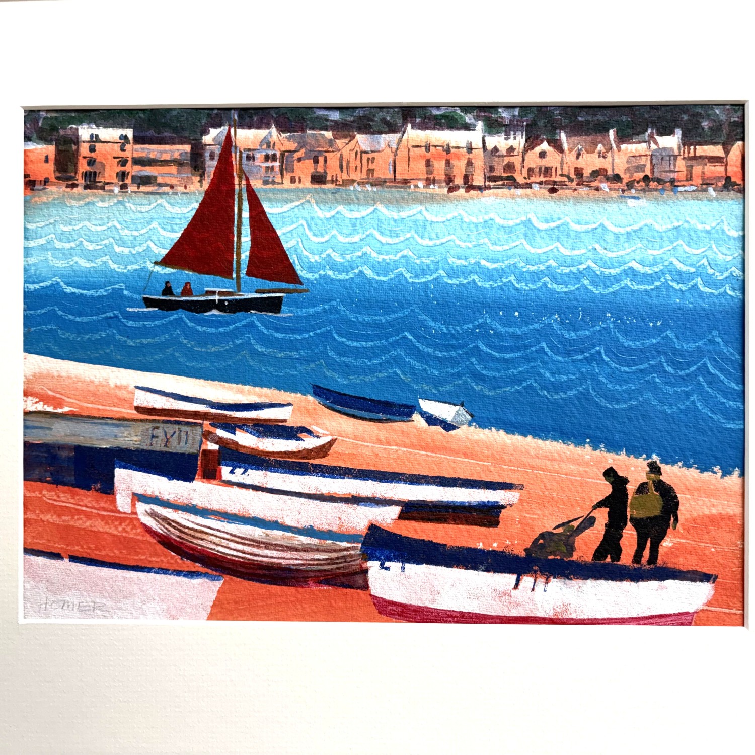 Sailing On The River Teign Painting