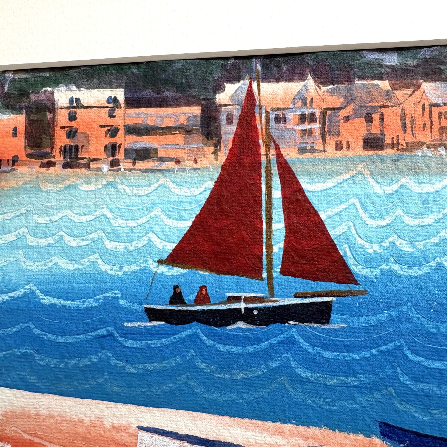 Sailing on the River Teign – Original Acrylic Painting by Tony Homer - Image 5