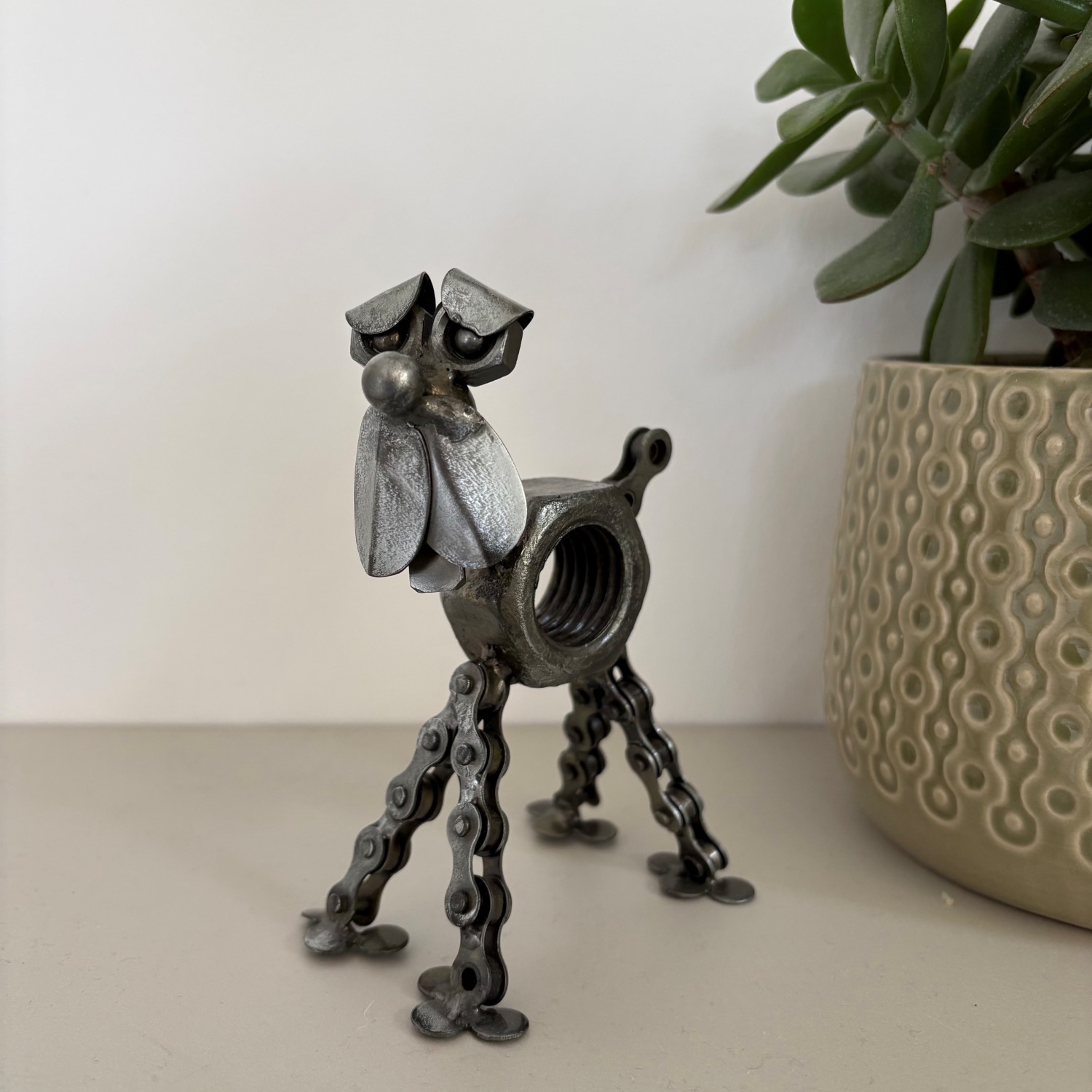 Recycled Metal Dog Ornament
