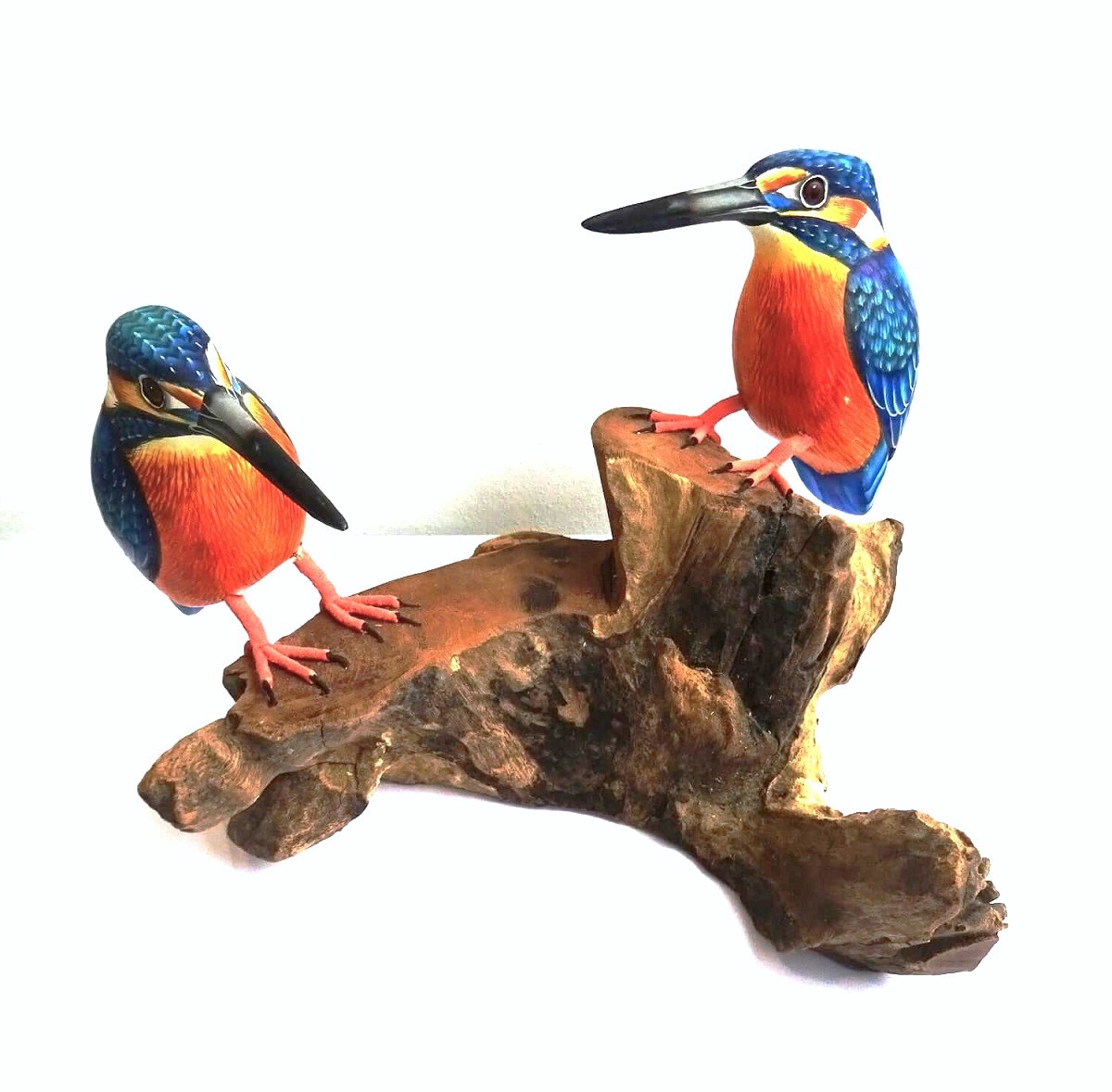 2 Kingfishers Wooden Ornament