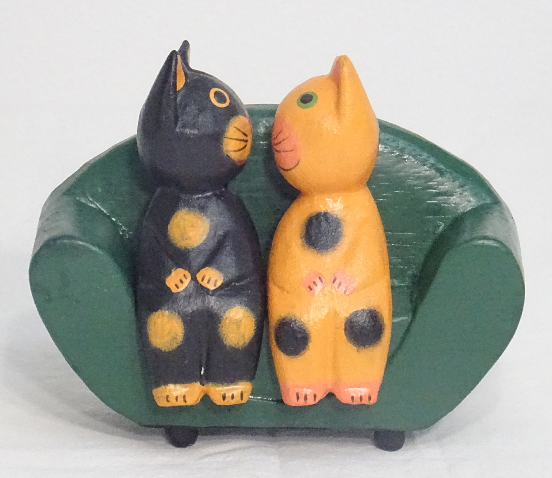 2 Cats on Green Soafa Ornament