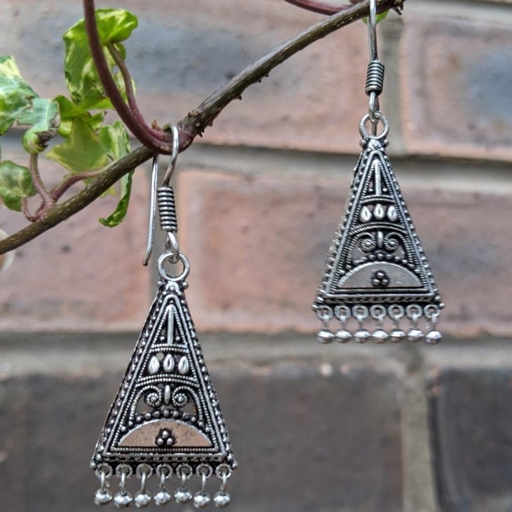 Silver Folk Style Earrings