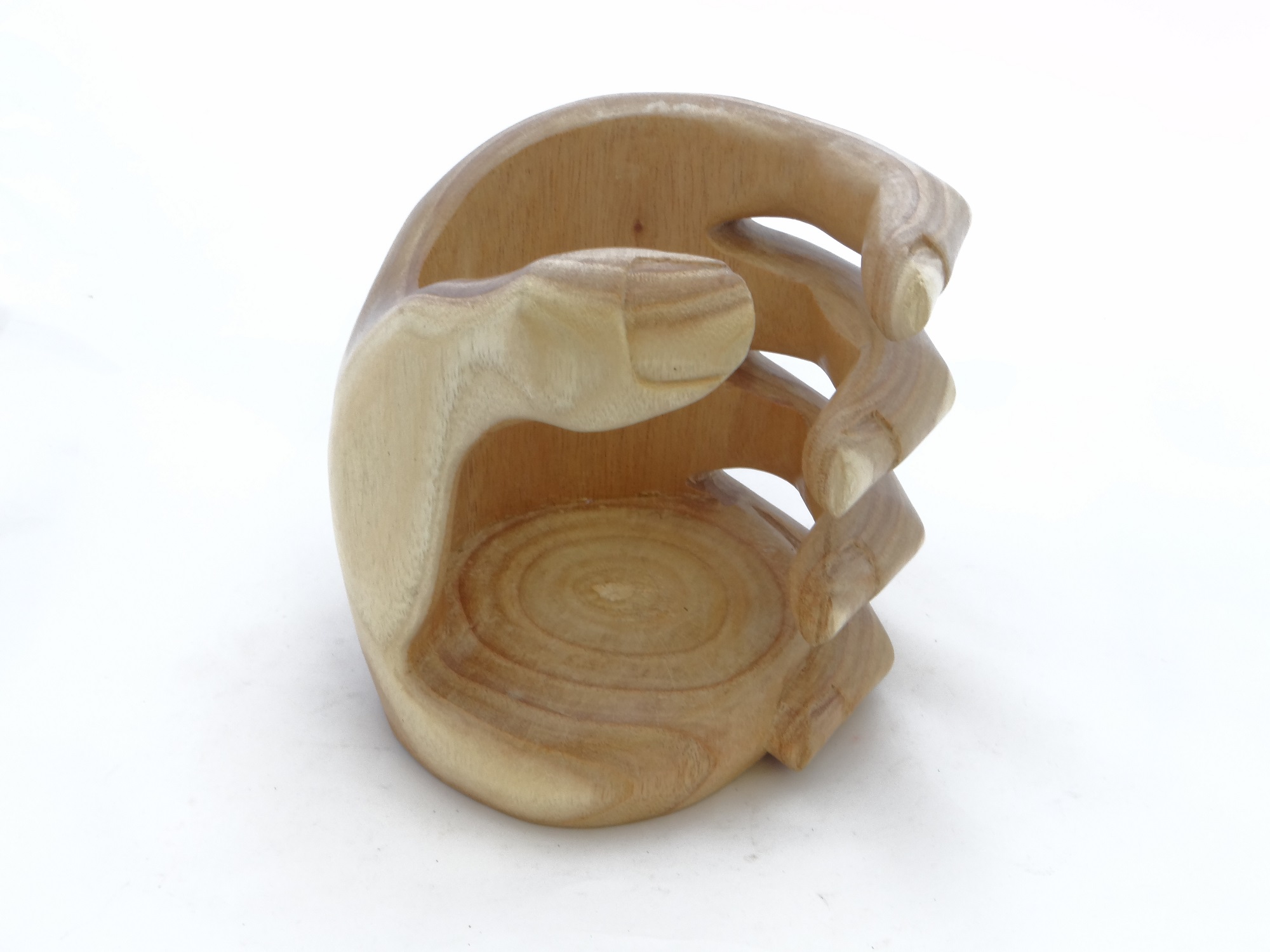 Wooden Hand Wine Bottle Holder