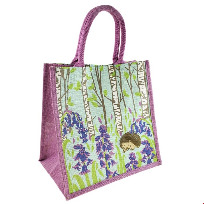 Hedgehog Jute Shopping Bag
