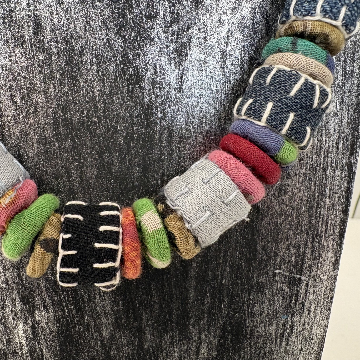 Fair Trade sustainable recycled denim necklace