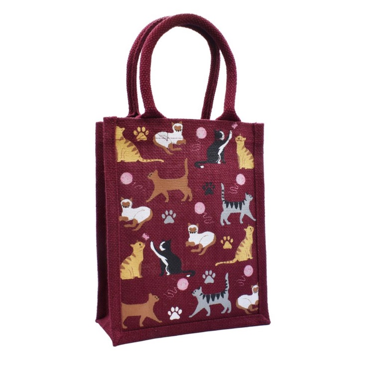 Small Cats Shopping Jute Bag