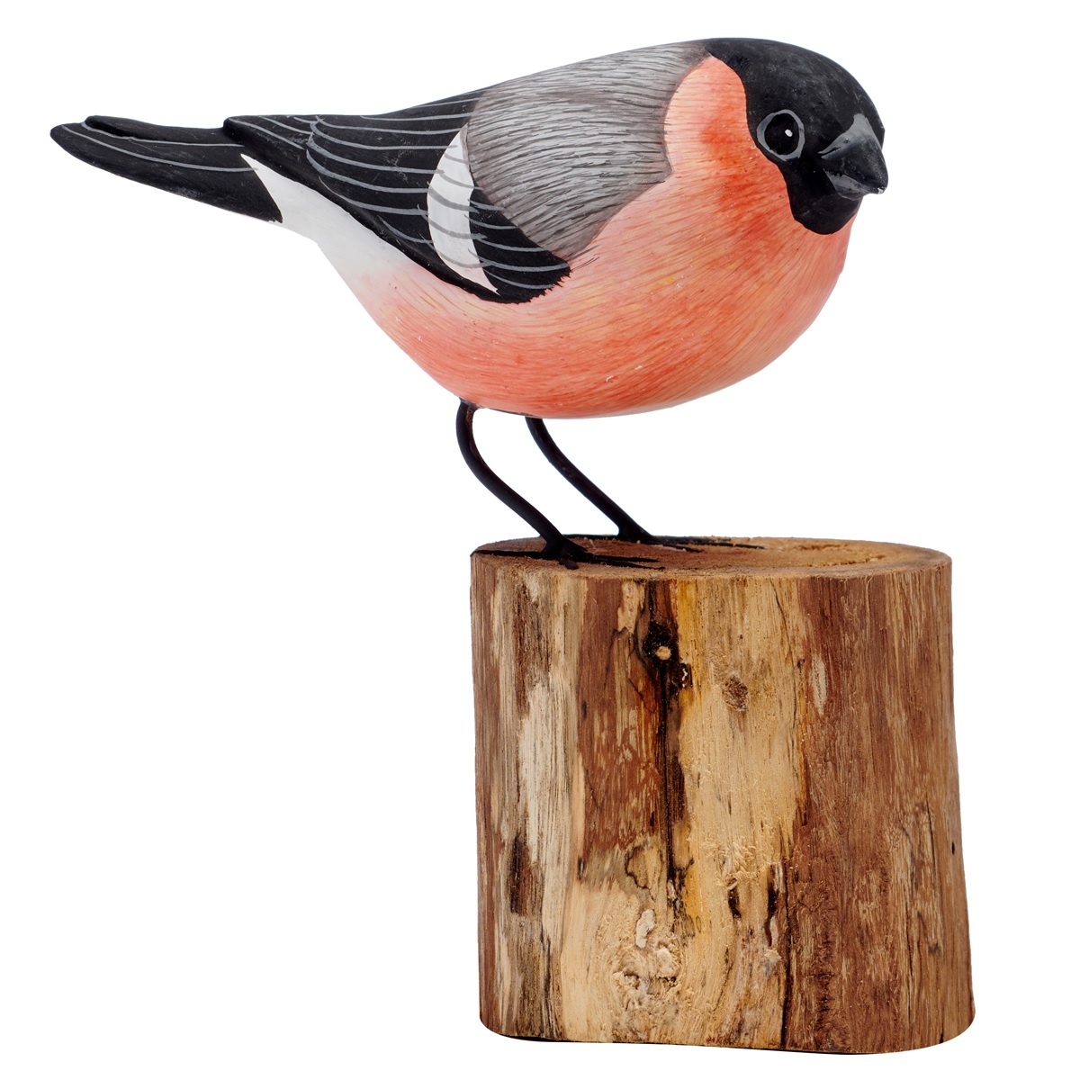 Wooden Bullfinch Bird Ornament