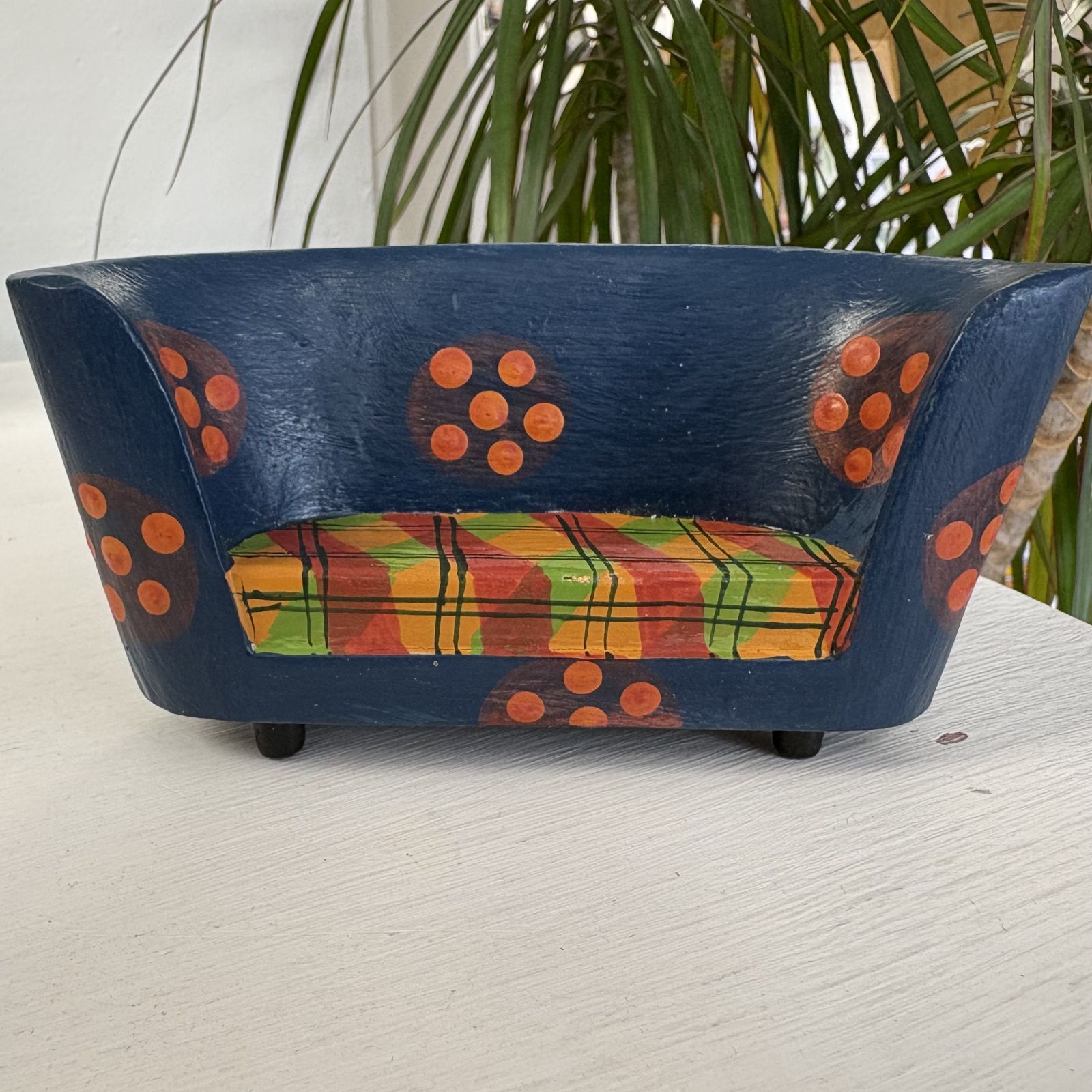 Wooden Cats on a Sofa Ornament