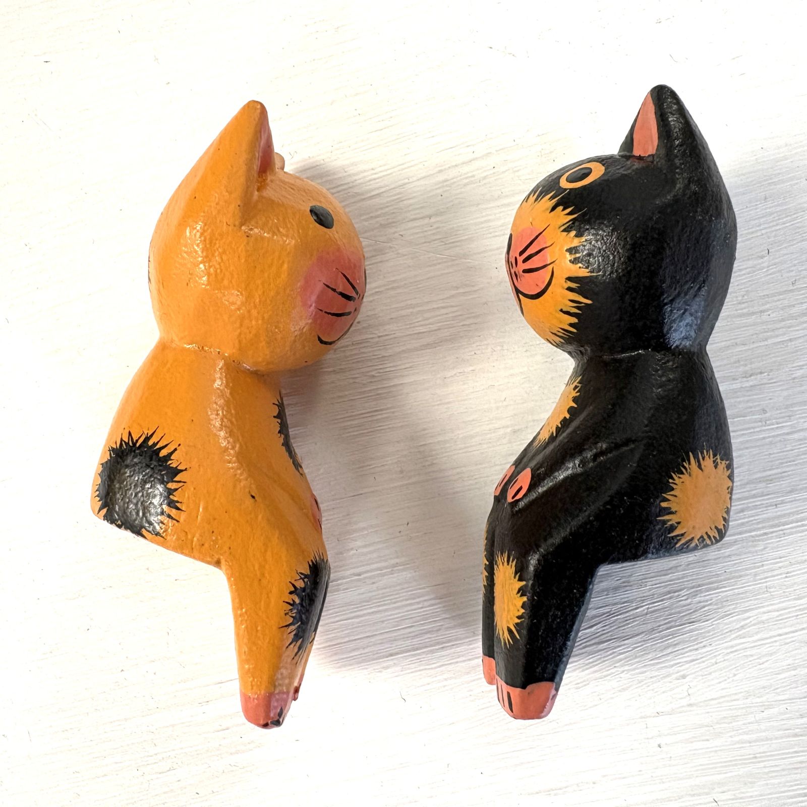 Wooden Cats Ornament