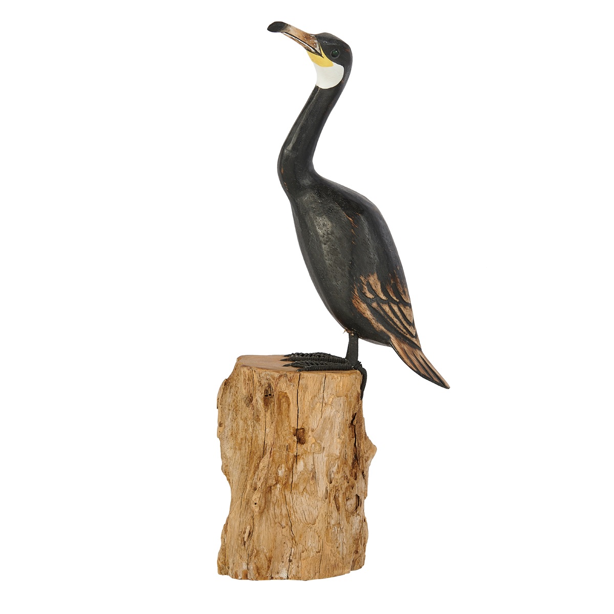 Wooden Cormorant Bird Ornment