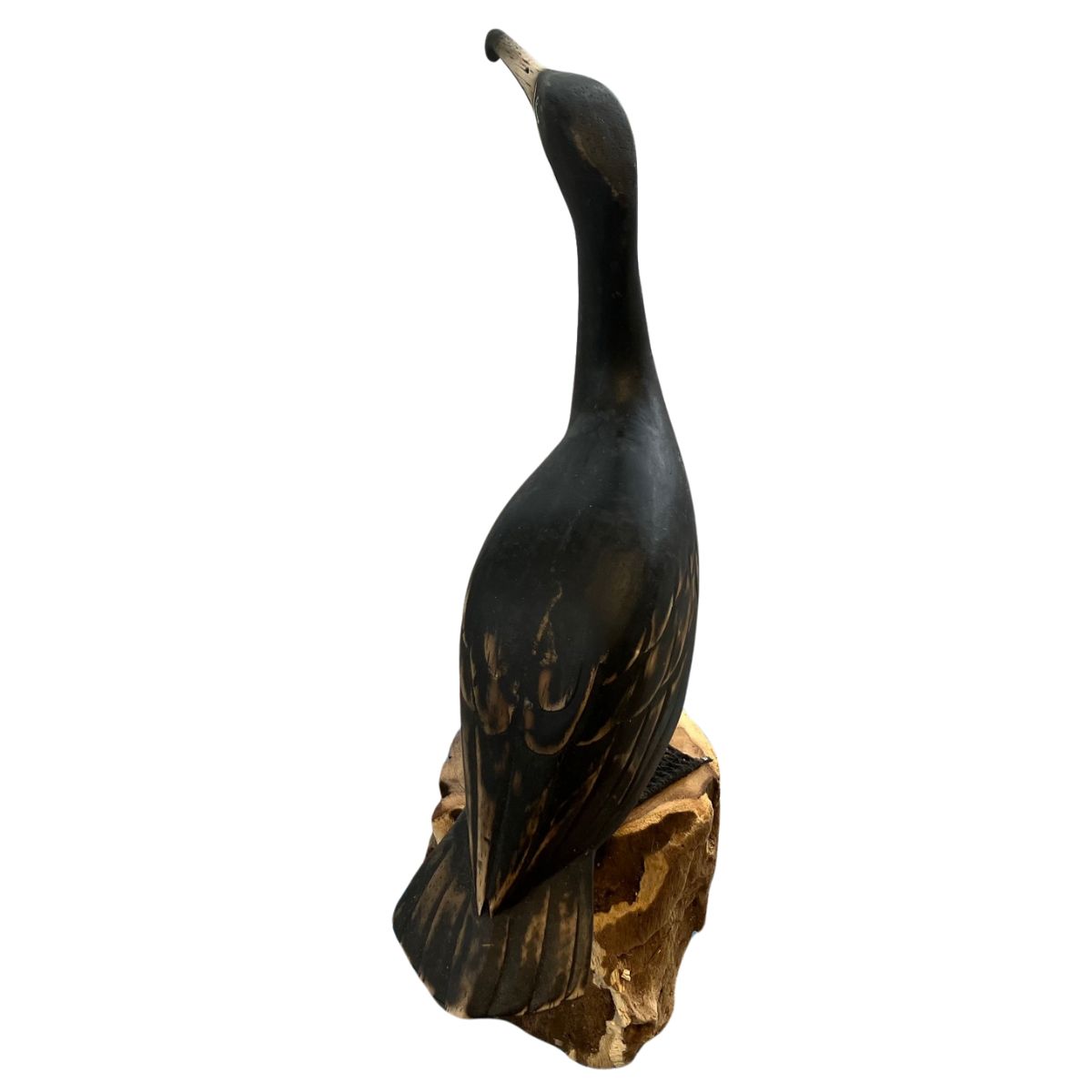 Wooden Cormorant Bird Model