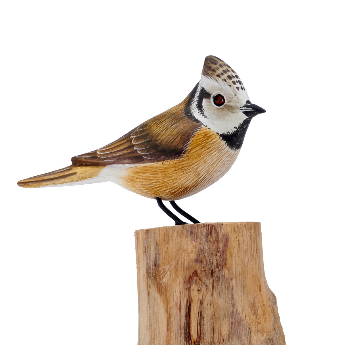 Wooden Crested Tit Ornament