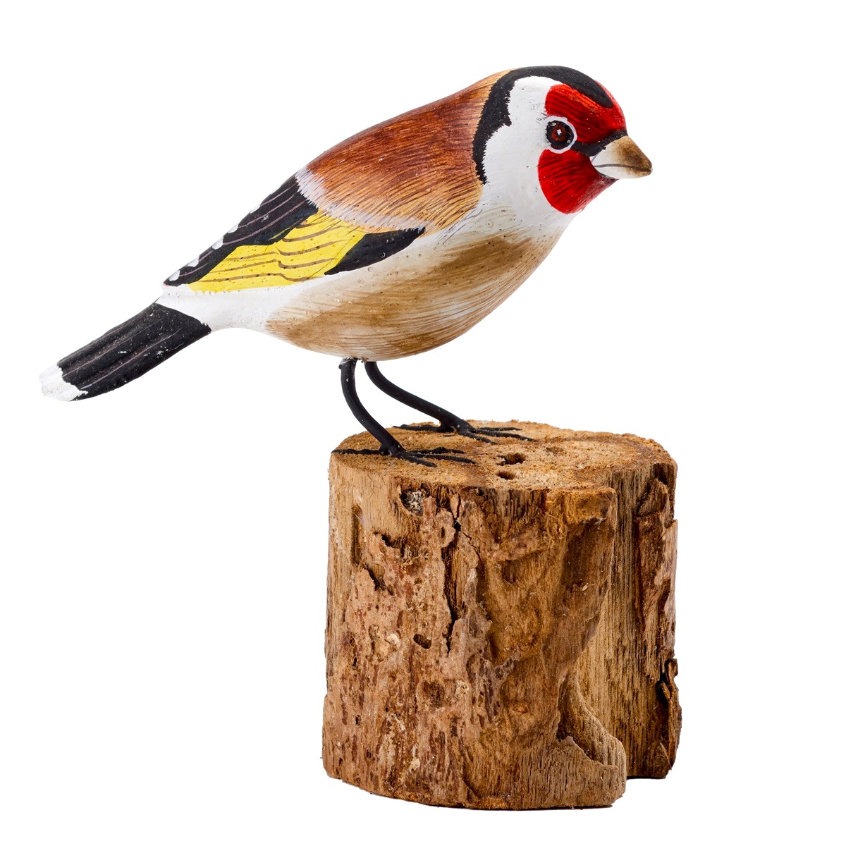 Wooden Goldfinch Bird Ornament