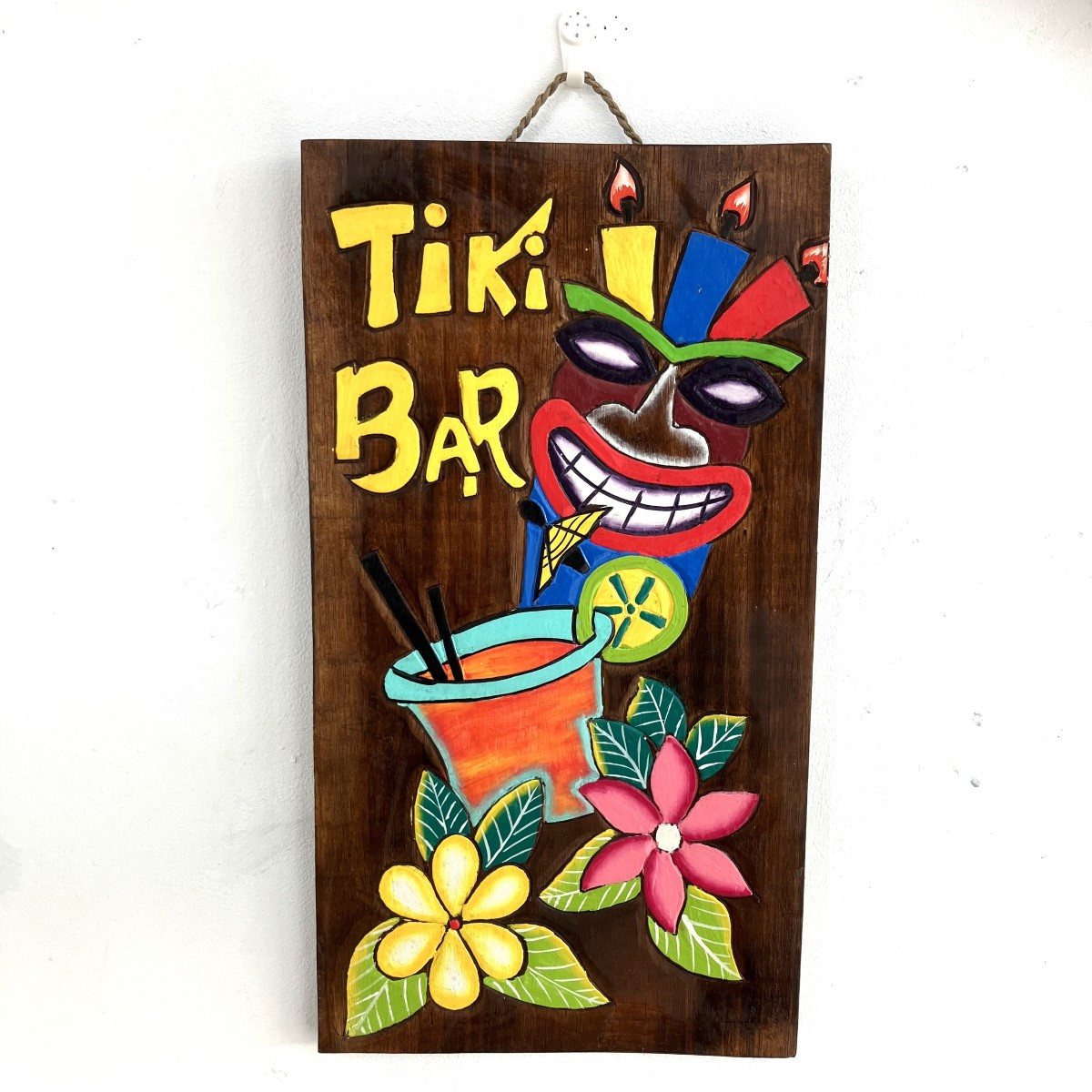 Wooden Tiki Bar Sign
