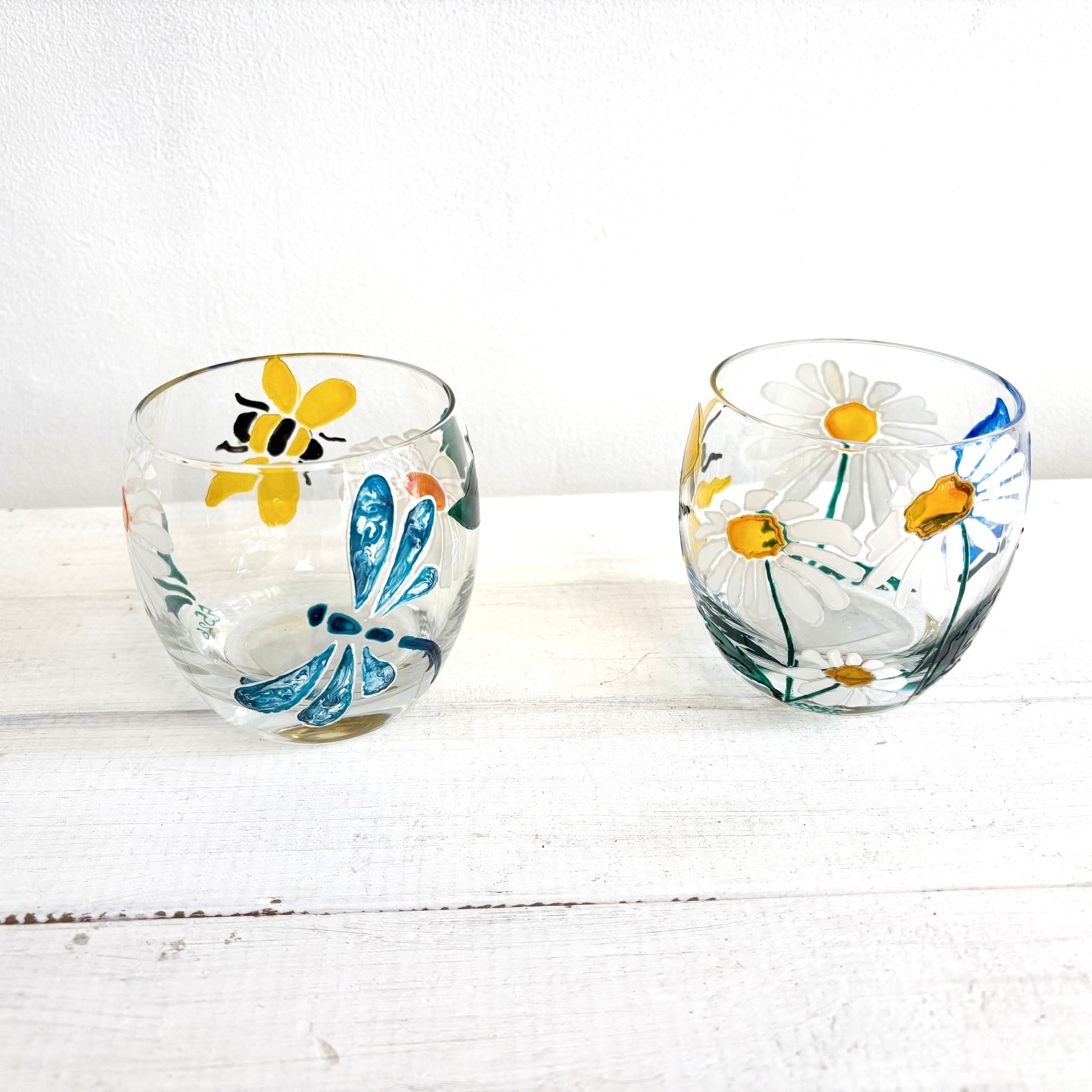 Set of 2 Daisy Glasses