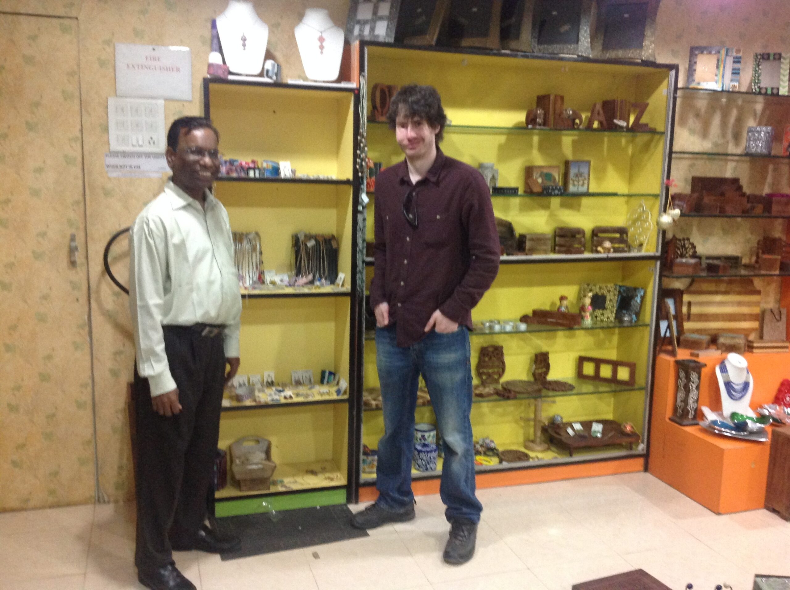 In India with a owner of ASHA - a Fair Trade Organisation