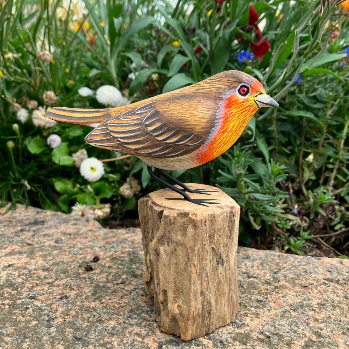 Wooden Bird Ornaments at Voyage Art