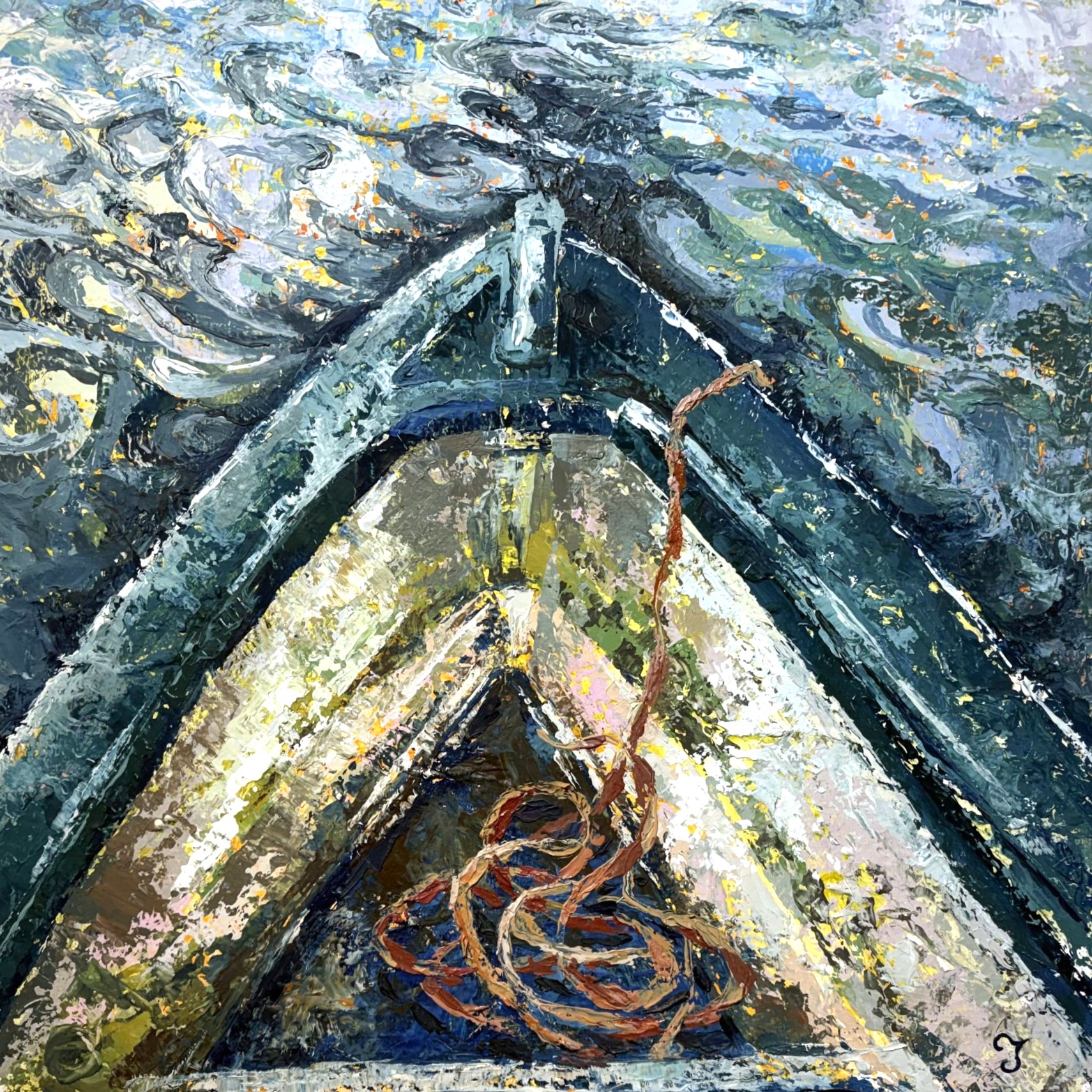 Out on the River Teign – Original Oil Painting by Clare Jenkinson - Image 3