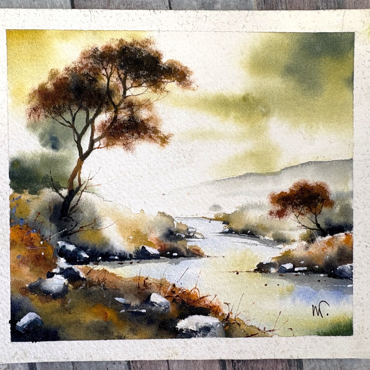 Devon Landscape Original Watercolour Painting