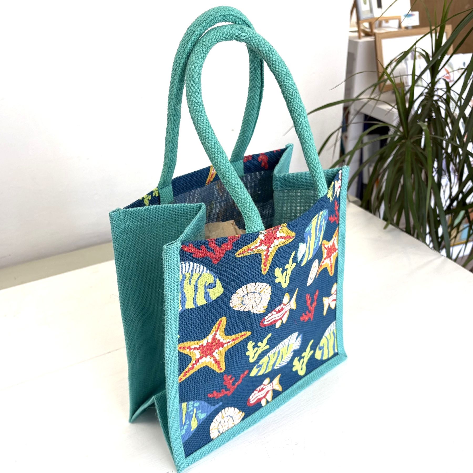 Fish Jute Shopping Bag